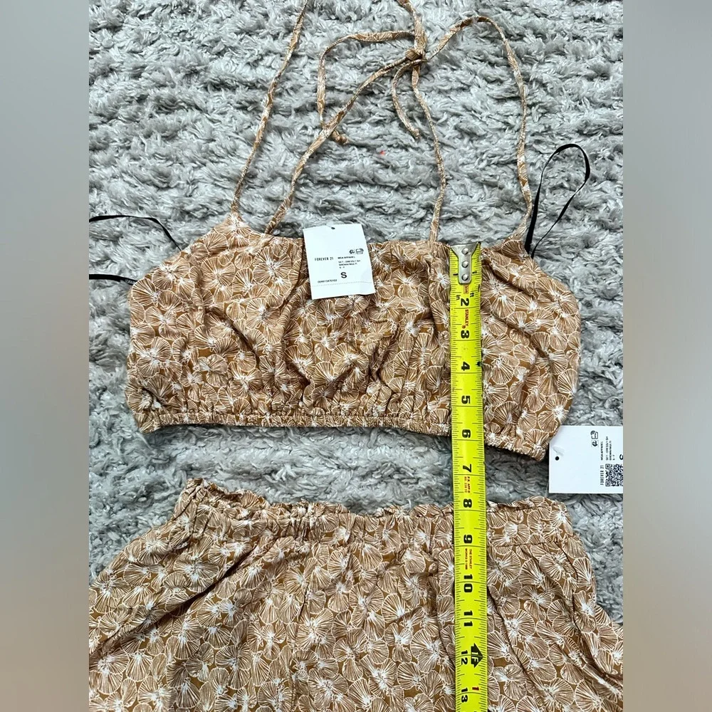 NWT-Womens size Small a Floral Tie-Strap Cami & Mini Skirt Set dress - Picture 11 of 11